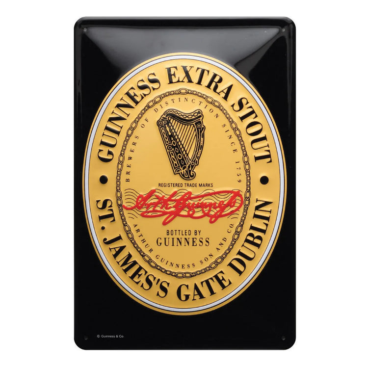 Guinness Metal Sign- Heritage Label