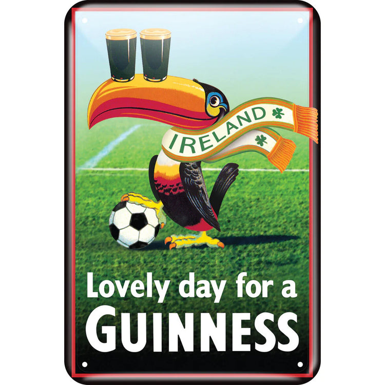 Guinness Metal Sign- Toucan Football