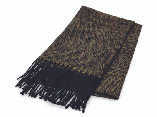 The Quiet Man Brown Herringbone Scarf