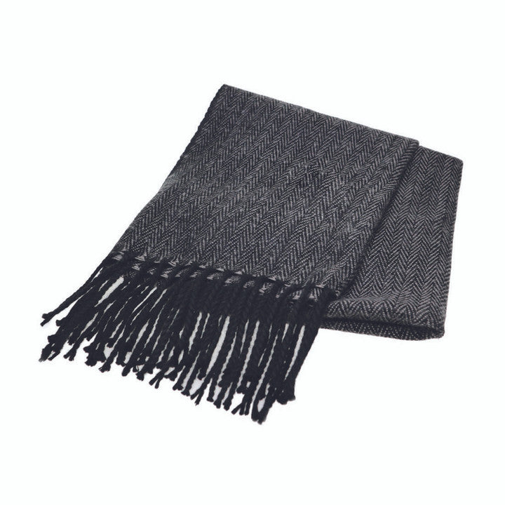 The Quiet Man Grey Herringbone Scarf