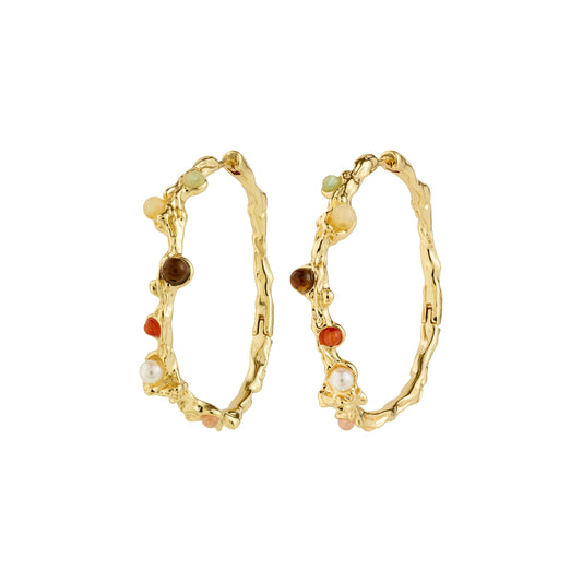 IRIS hoop earrings gold-plated