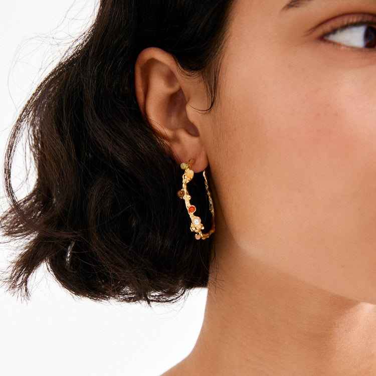 IRIS hoop earrings gold-plated