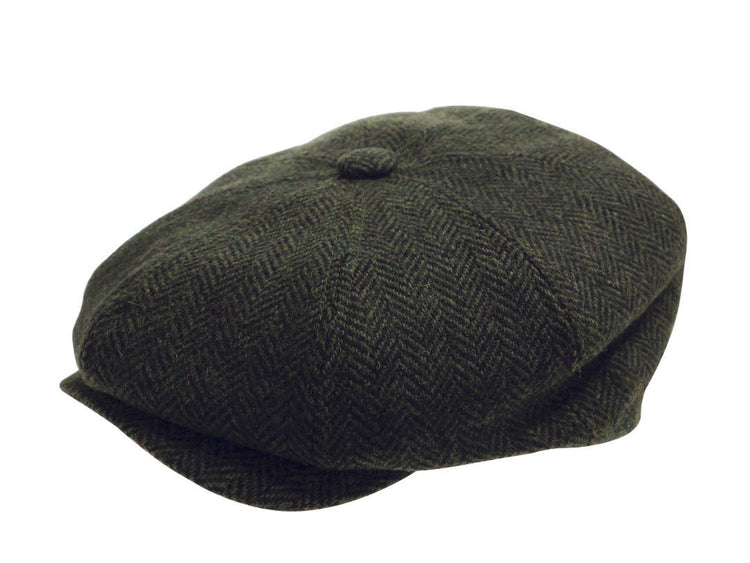 The Quiet Man green herringbone cap 58cm