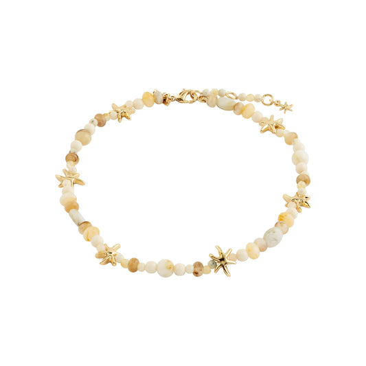 PRISM ankle chain white/gold-plated