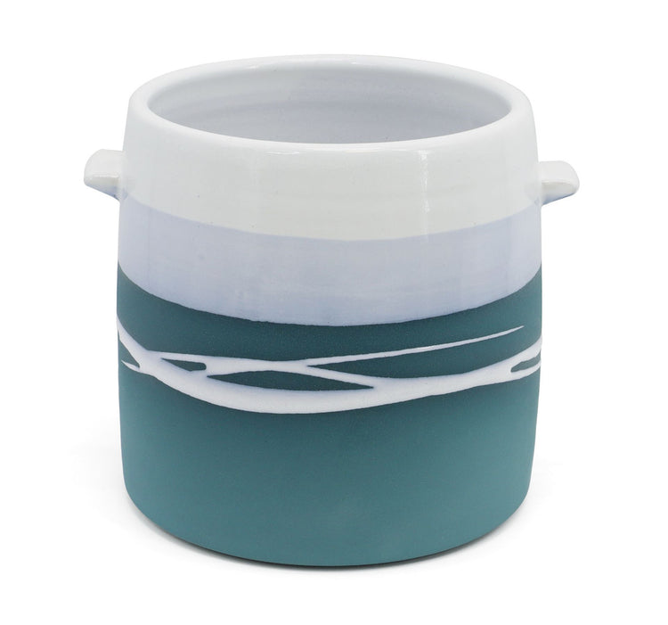 Paul Maloney Pottery Teal Utensil Tidy