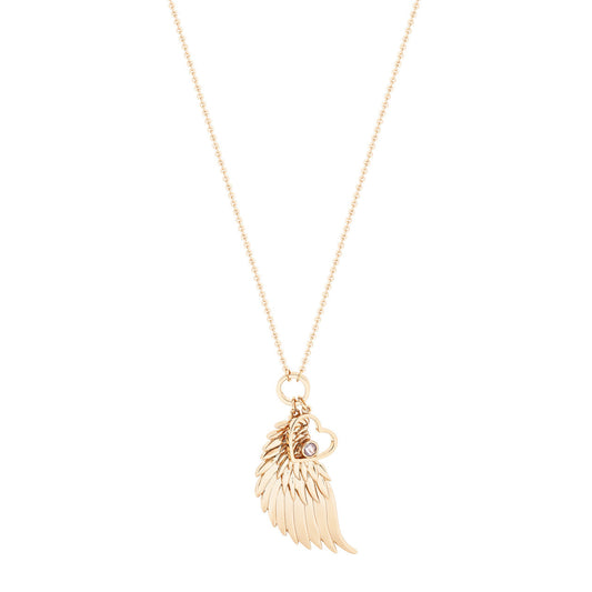 ANGEL WING HEART PENDANT GOLD - NEW 2024