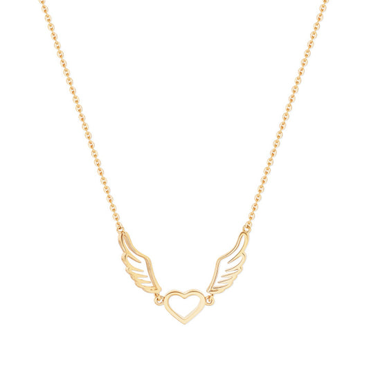 ANGEL WINGS HEART PENDANT GOLD