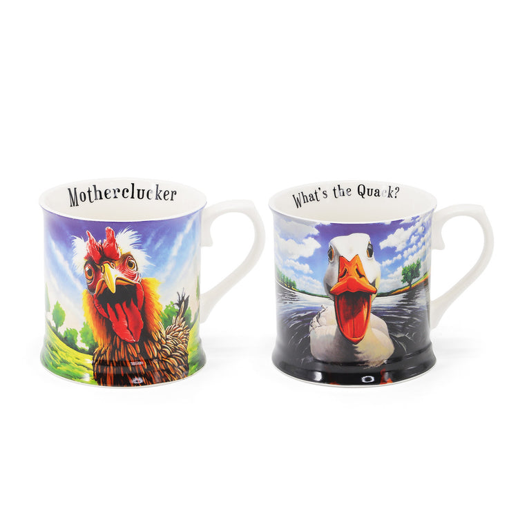 Eoin O'Connor Beyond the Herd Set 2 Tankards (Duck, Hen)