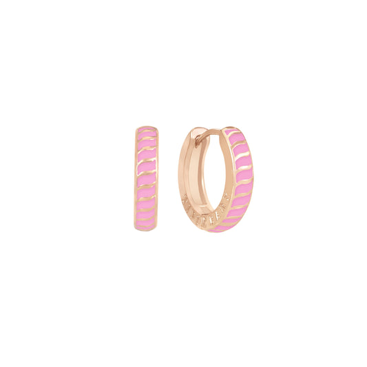Halo Sunset Mini Pink Enamel Hoop