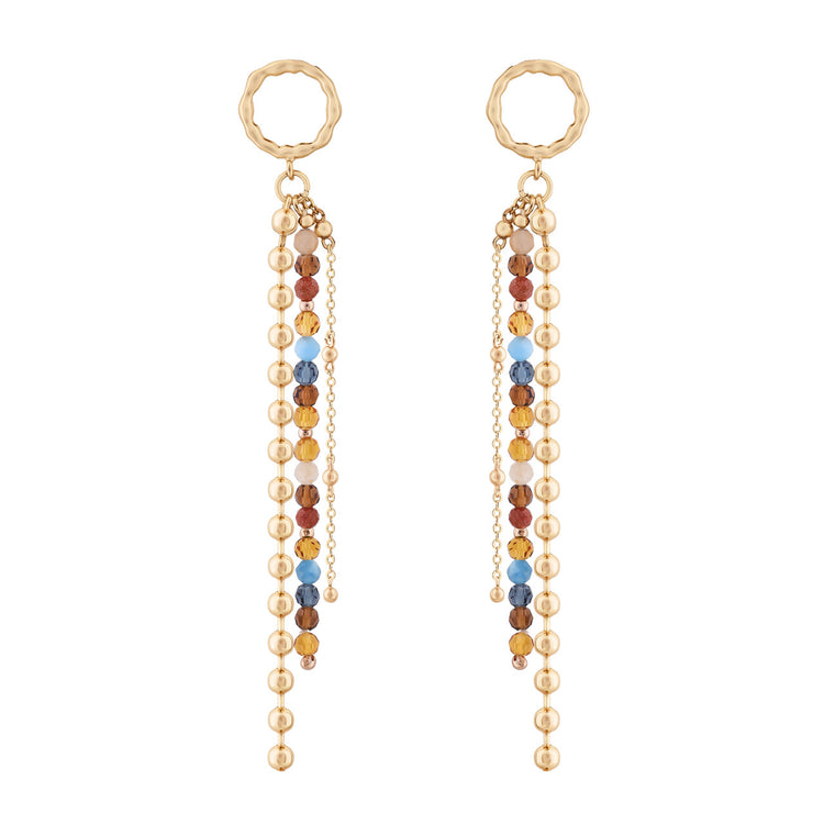 Bougie Beads Turquoise Drop Earrings