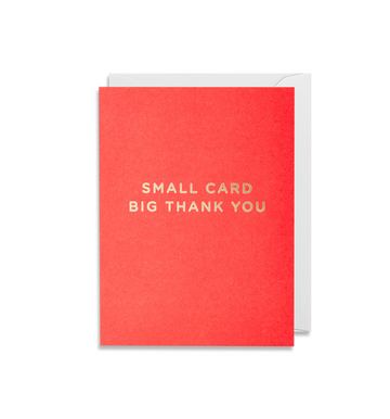 Small Card Big Thank You pink