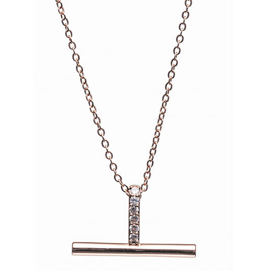 Rose gold T Bar Pendant