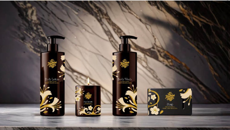 New Hand Care Set - Sweet Orange, Frankincense & Basil Hand Lotion,Hand wash, Soap & Candle "