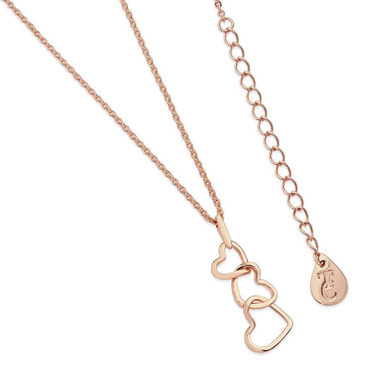 Triple Heart Pendant Rose Gold