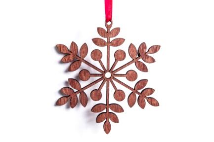Snowflake Decoration Mahogany