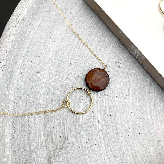 14K GOLD FILLED HOOP NECKLACE
