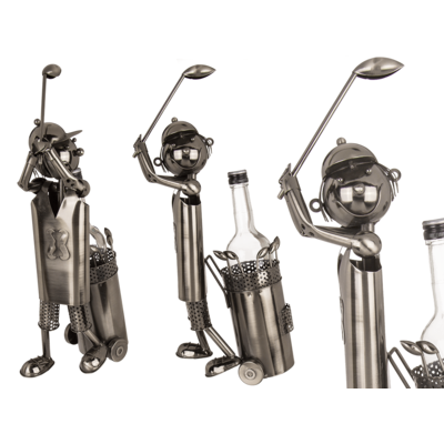 Metal Bottle Holder Golf Player