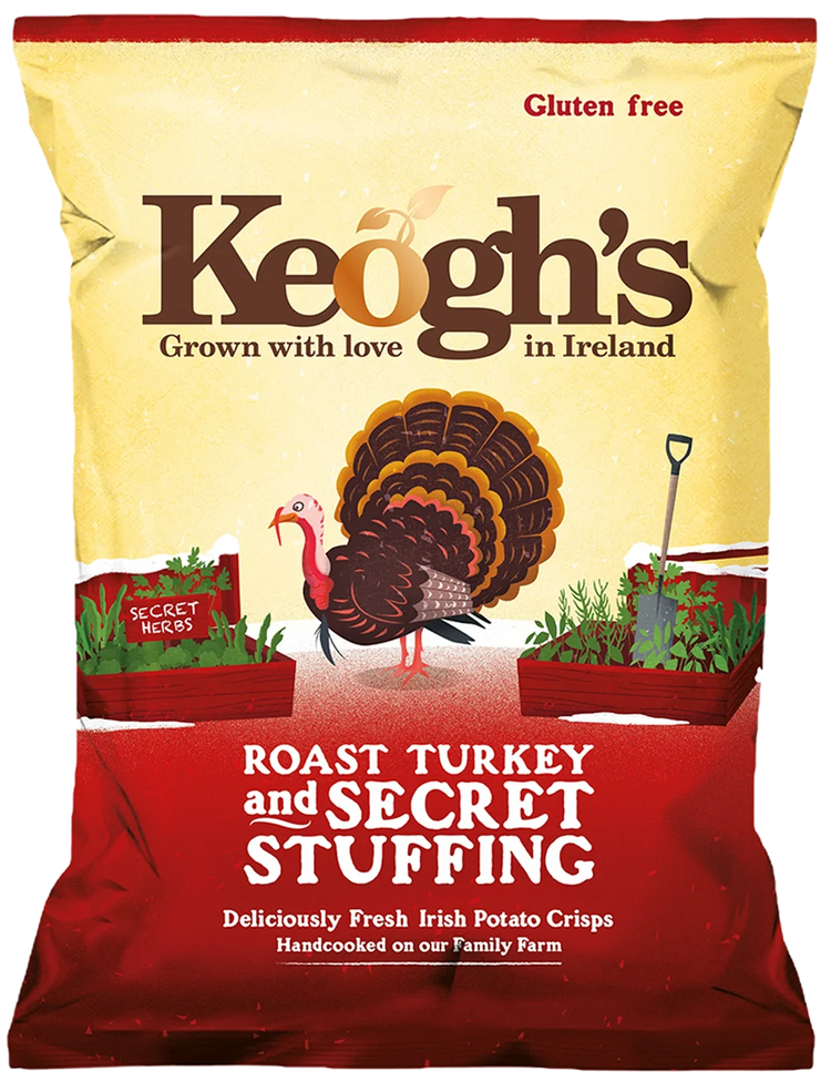 Roast Turkey and Secret Stuffing Crisps by Keoghs 50g