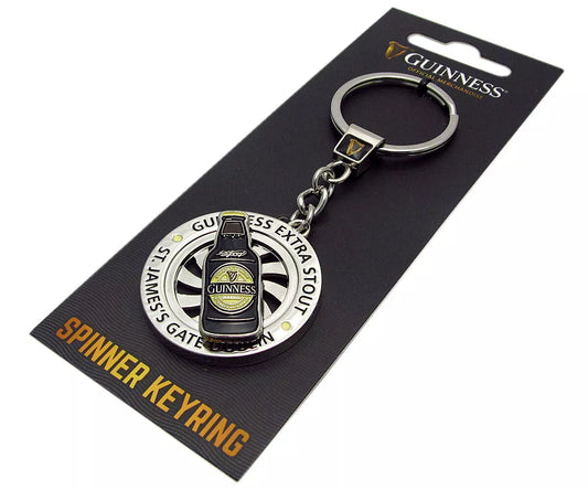 Guinness Spinning Keyring Bottle