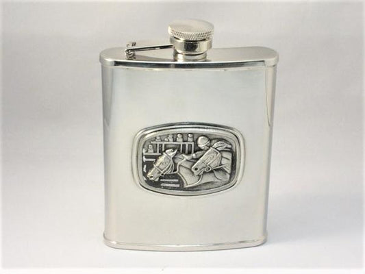 Mullingar Pewter Horse and Jockey 🏇 -Hip Flask