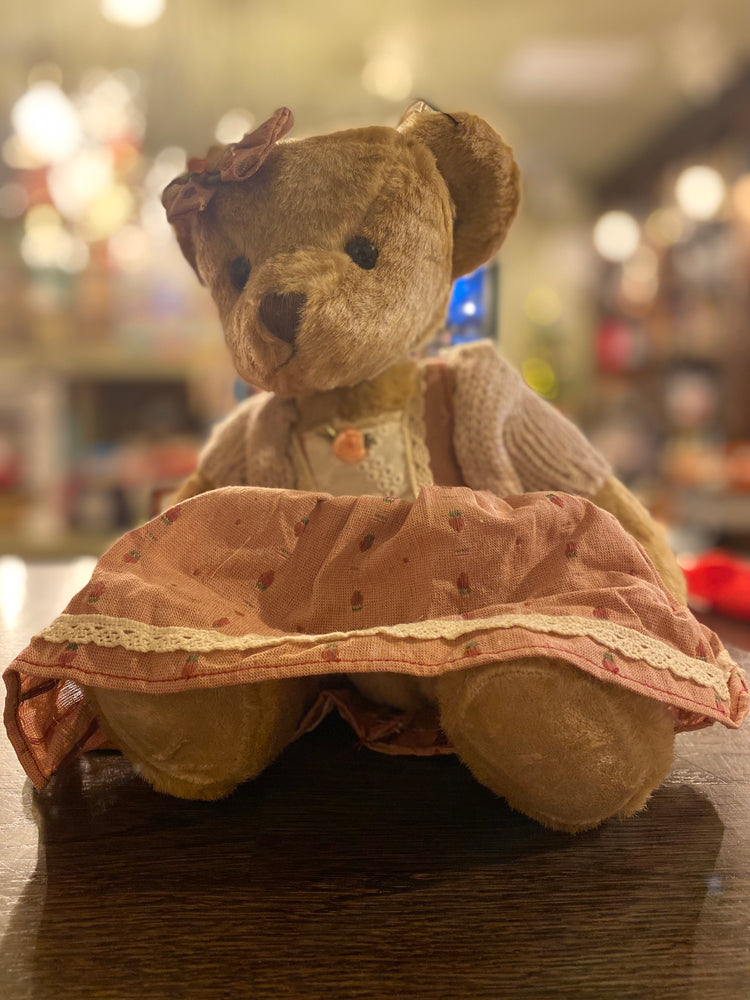Cottage Collection Teddy Bear pink dress