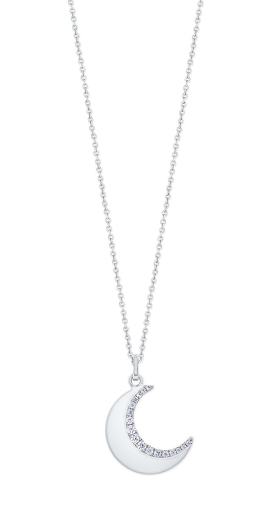 Half Moon Pendant Silver