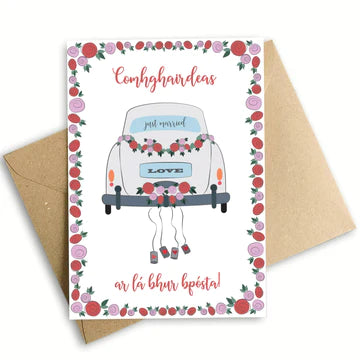 Comhghairdeas ar do bhainis - Congratulations on your Wedding Day Card
