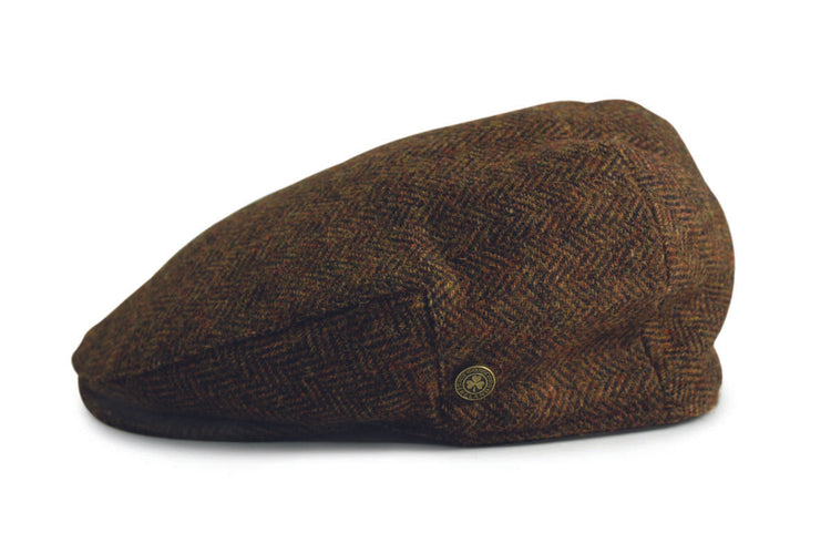 Herringbone Wool Flat Cap 60cm