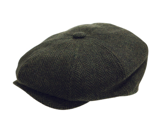 The Quiet Man green herringbone cap 58cm