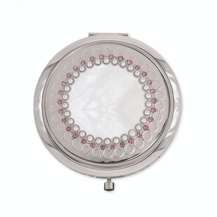 Vintage Pearl Compact Mirror