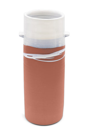 Paul Maloney Large Terracotta  Cylinder Vase