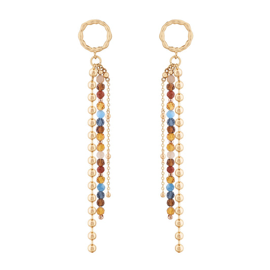 Bougie Beads Turquoise Drop Earrings