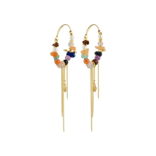 IRIS earrings gold-plated/multi