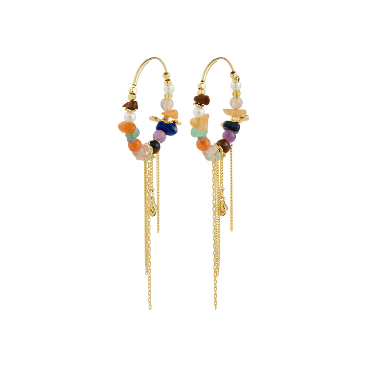 IRIS earrings gold-plated/multi