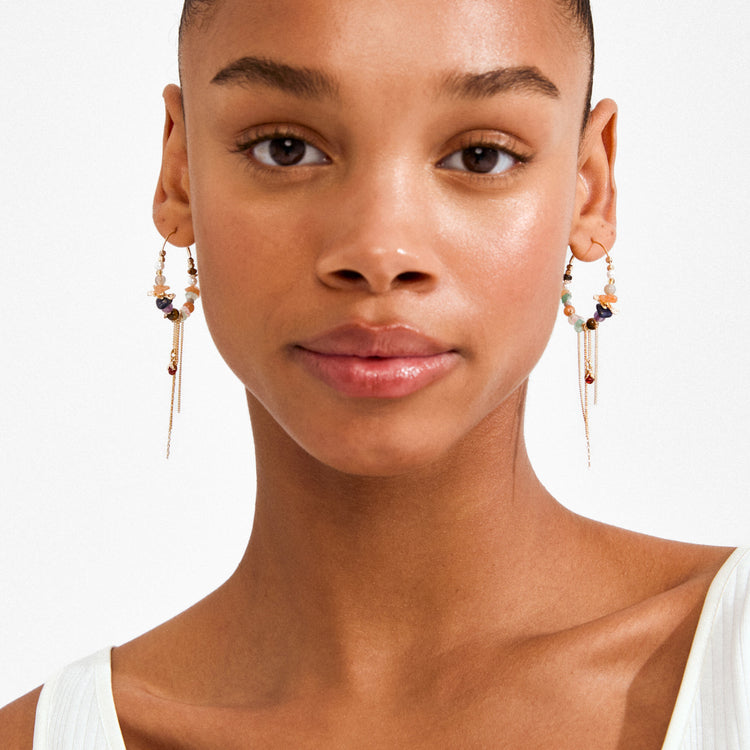 IRIS earrings gold-plated/multi