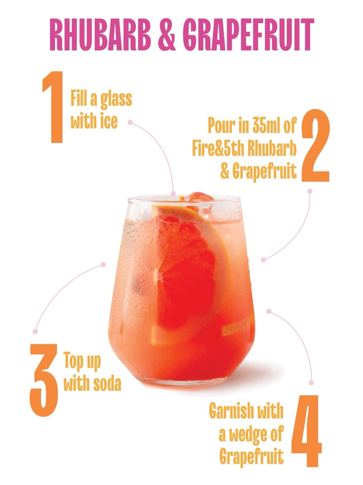 Fire&5th - Rhubarb and Grapefruit  - Non Alcoholic Spirit Alternative