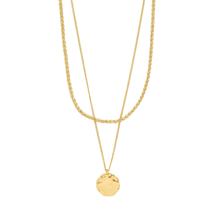DECLAN necklace 2-in-1 set, gold-plated