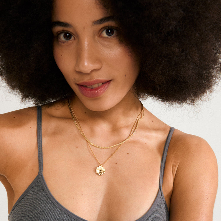 DECLAN necklace 2-in-1 set, gold-plated