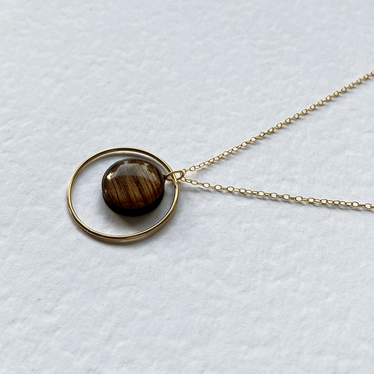 14K GOLD FILLED CIRCLE NECKLACE