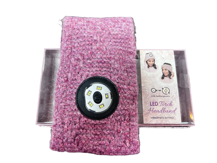 Chunky knit LED headband