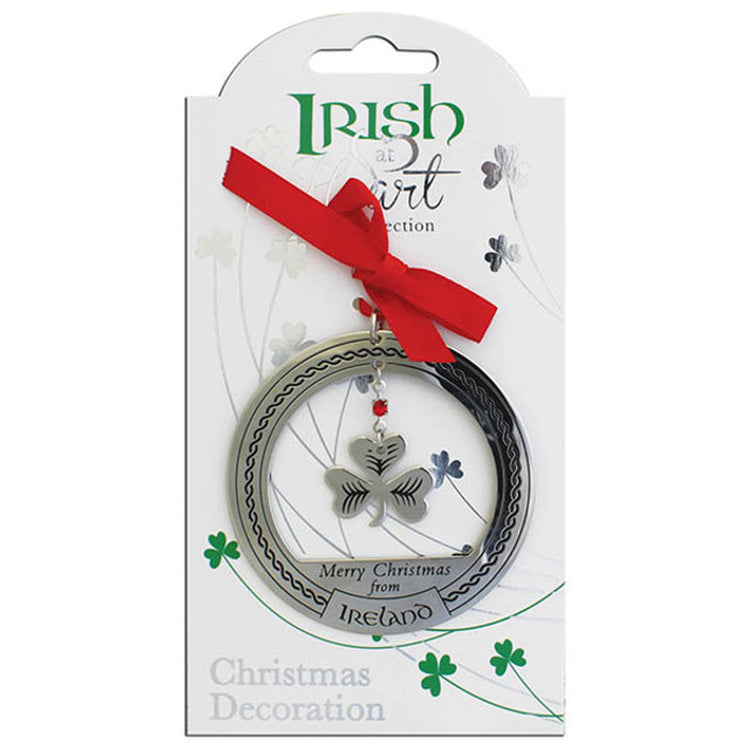 Irish at Heart Christmas Decoration- Shamrock