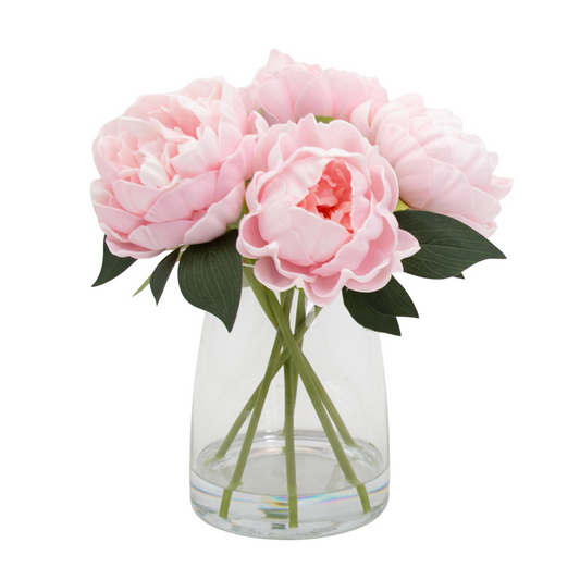 Real Touch Peony Vase