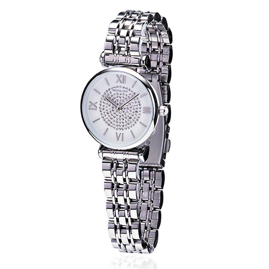 Silver Diamond Face Ladies Watch