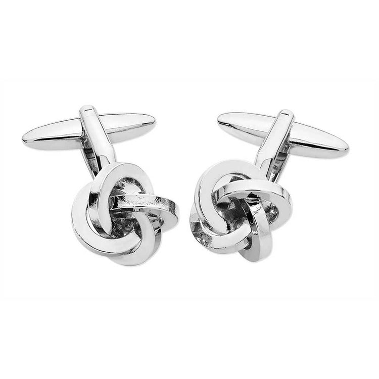 Silver Knot Cufflinks from Tipperary Crystal