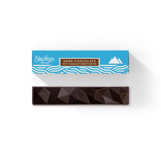 Dark Chocolate Bar with a Hazelnut Cream Filling