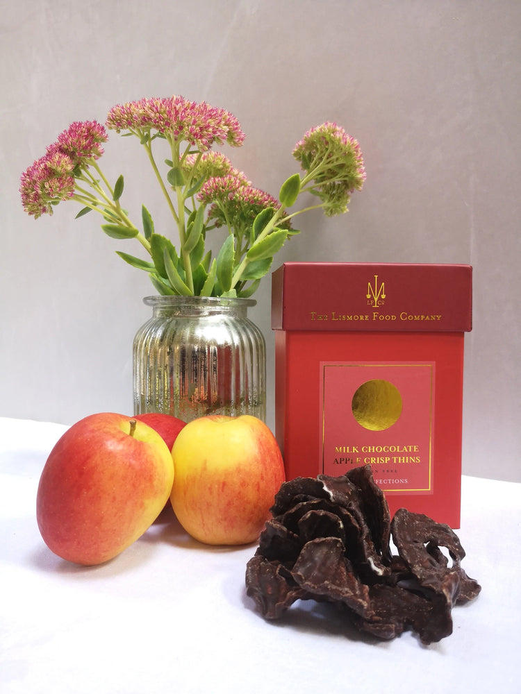 Lismore Red Box Milk Chocolate Apple Crisp Thins