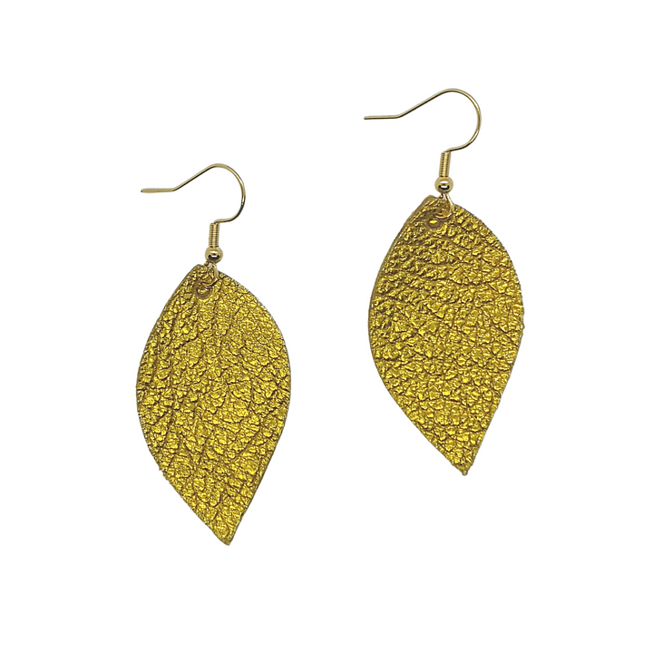 Siobhan Daly Designs - The Duilleoigín Collection Earrings - Golden Metallic Mustard