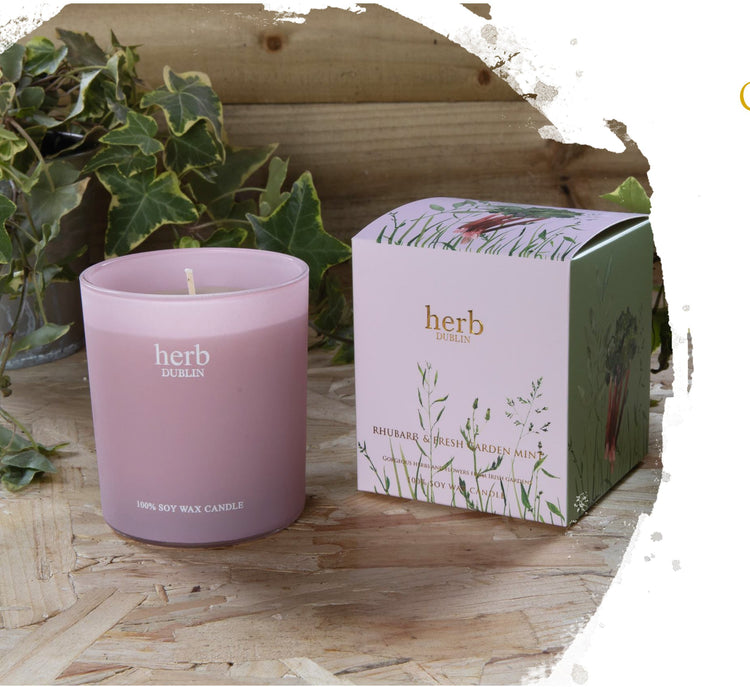 Herb Rhubarb Boxed Candle