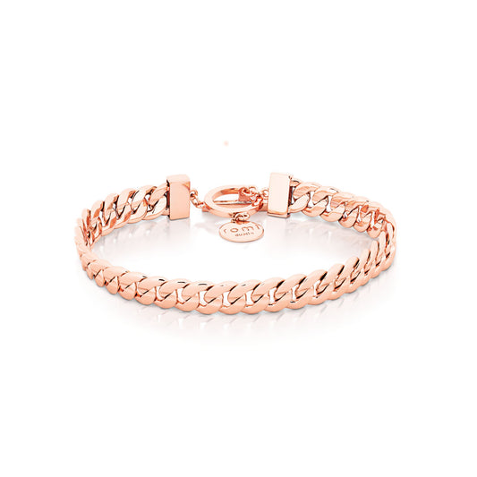 Rose gold curb Chain bracelet