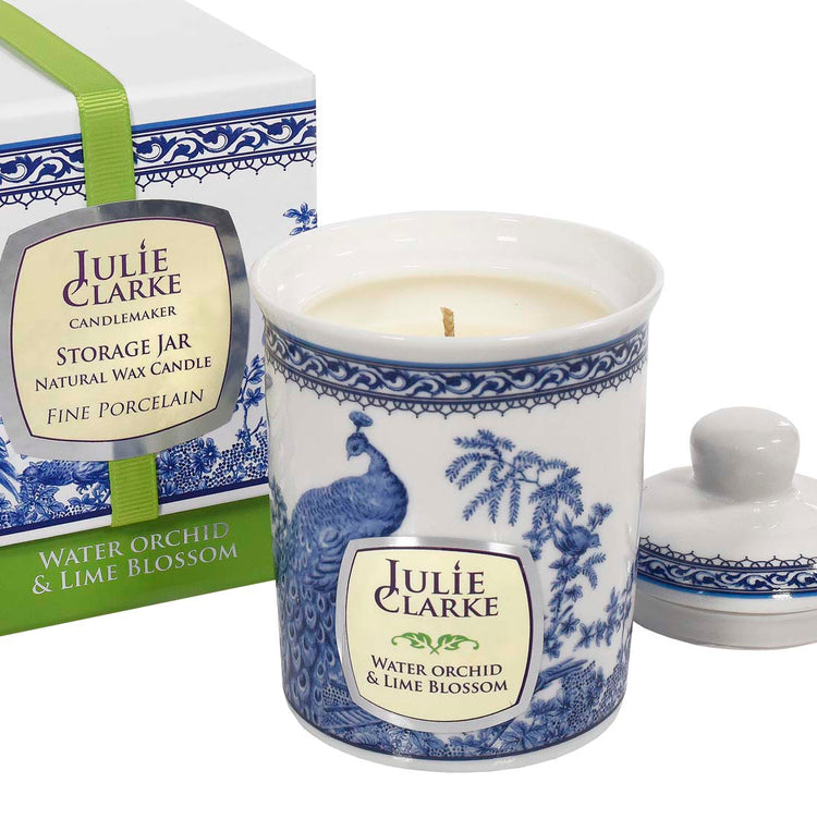 WATER ORCHID & LIME BLOSSOM PEACOCK CANDLE